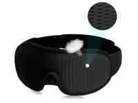 Маска для сна 3D, полностью блокирующая свет, чёрная. Повязка на глаза в самолёте от света. Очки для сна