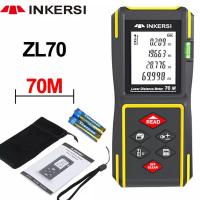 Дальномер лазерный рулетка INKERSI 70 м, (погрешность 2 мм), вычислитель площади, объёма