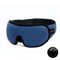 Маска для сна 3D, полностью блокирующая свет, синяя. Повязка на глаза в самолёте от света. Очки для сна.